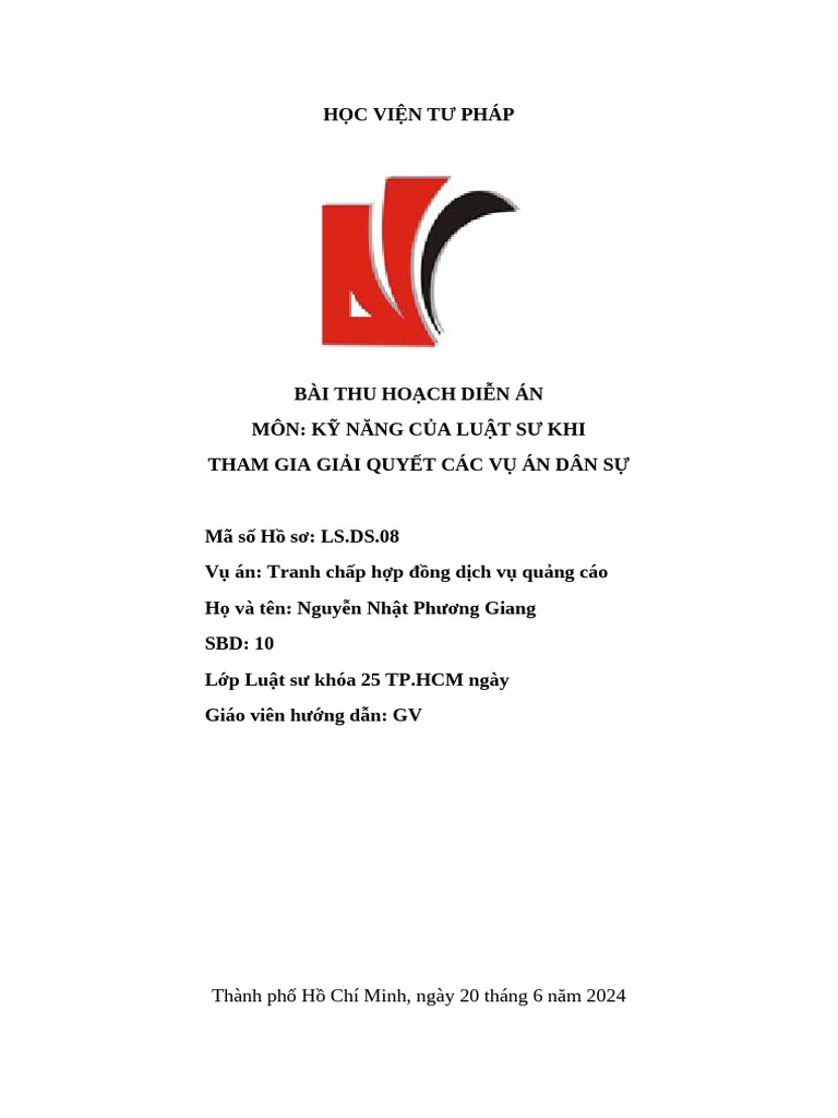 Thu Hoach LS - DS.08 | PDF