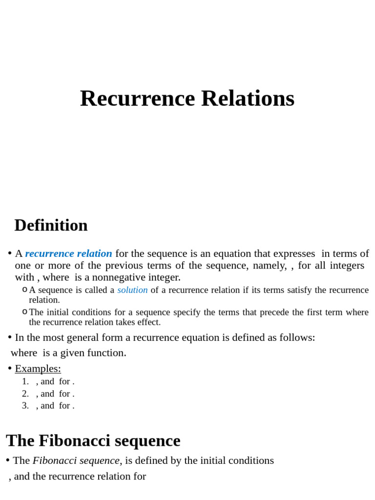 Understanding Recurrence Relations | PDF | Recurrence Relation ...
