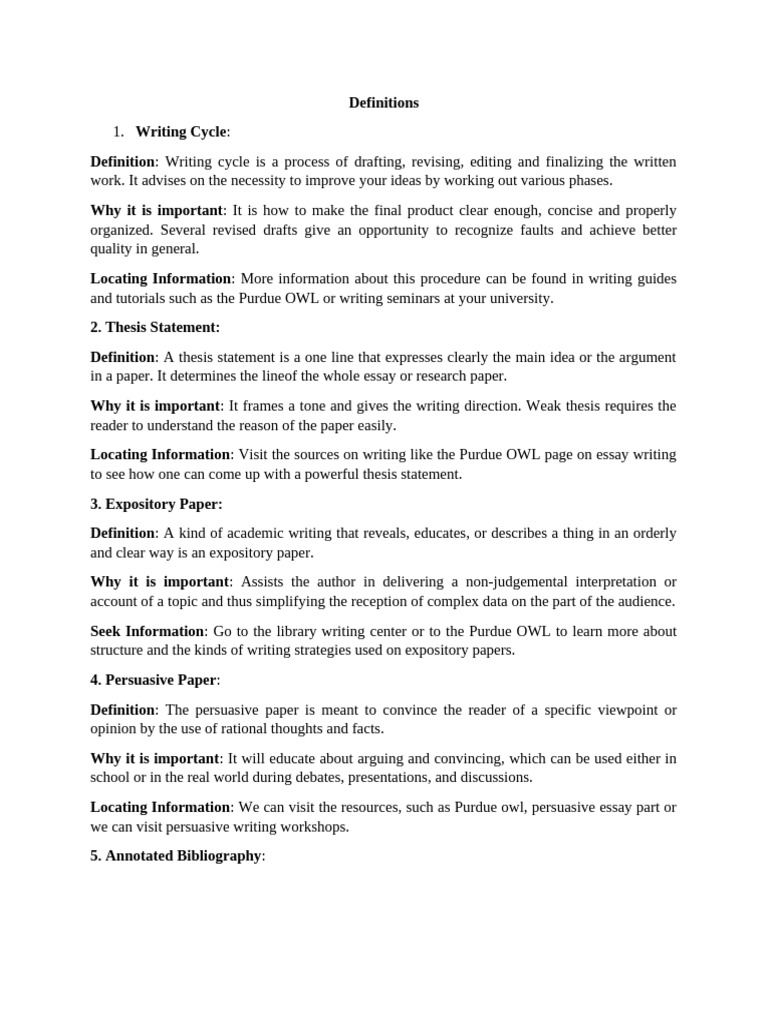 Essential Writing Concepts Explained | PDF | Essays | Citation