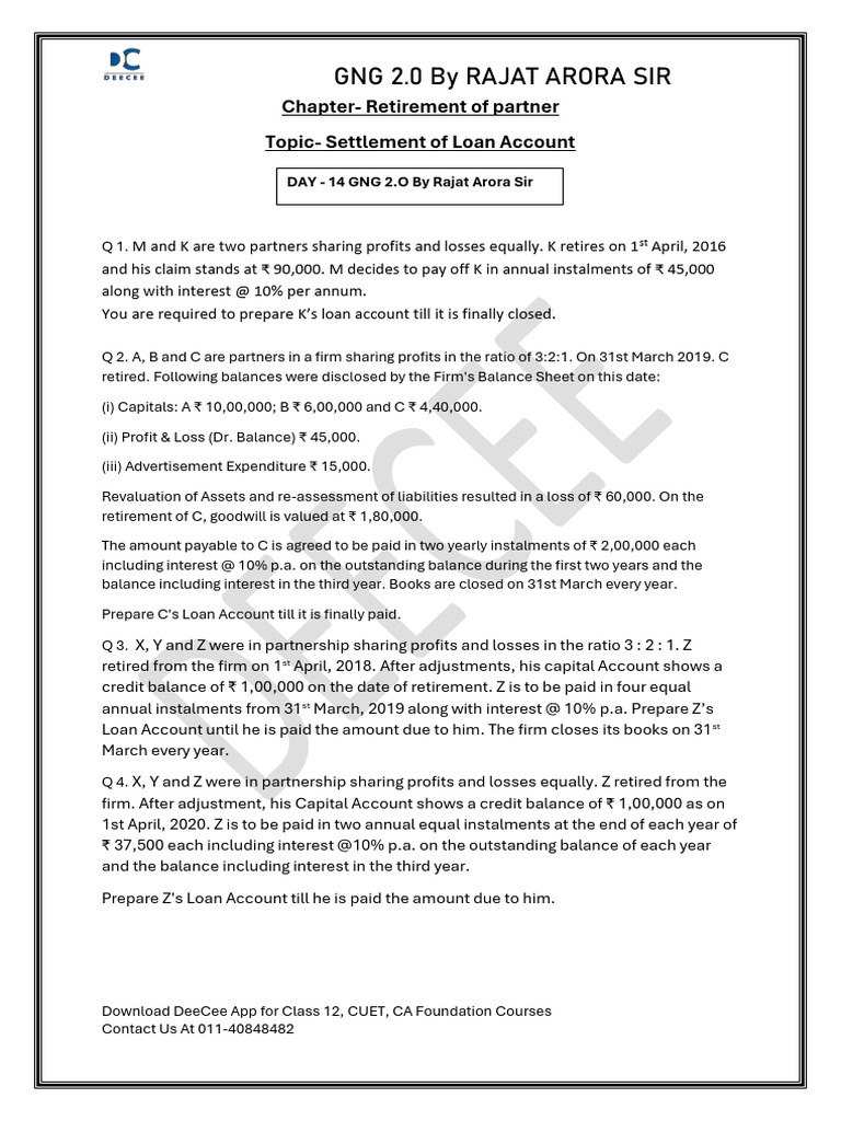 Retirement Loan Account | PDF | Interest | Balance Sheet