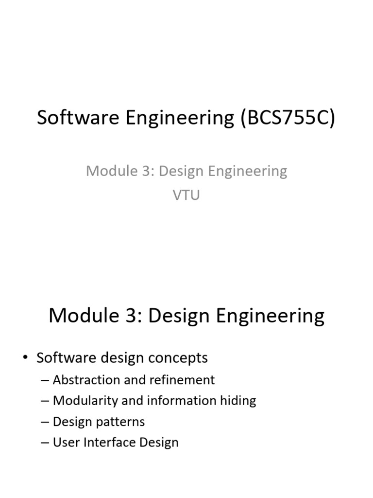 BCS755C Module 3 Design Engineering | PDF