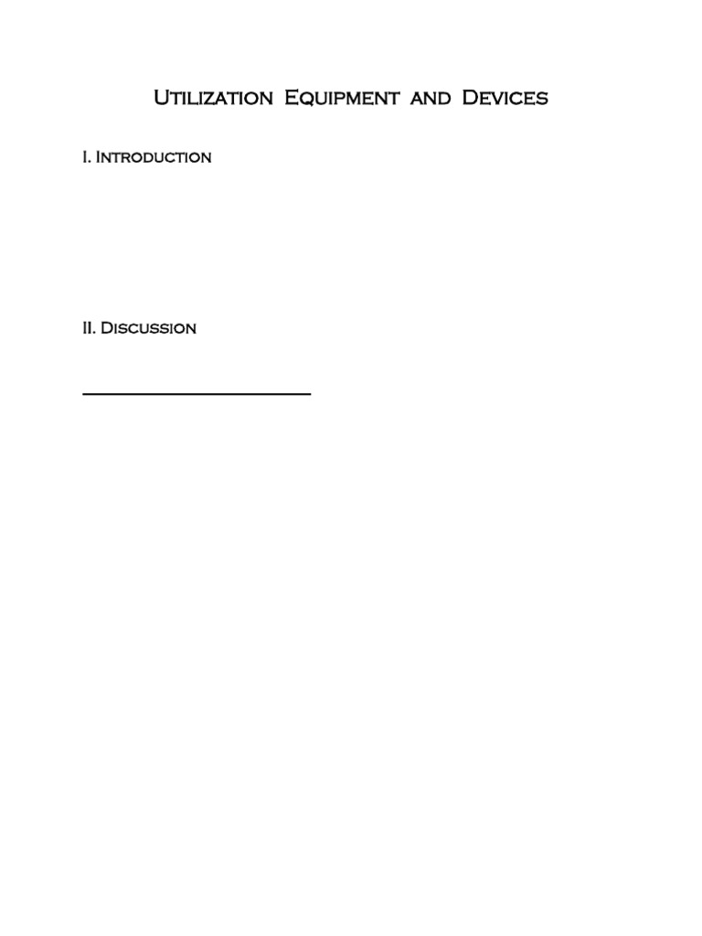 Understanding Utilization Equipment and Devices | PDF | Switch | Ac ...