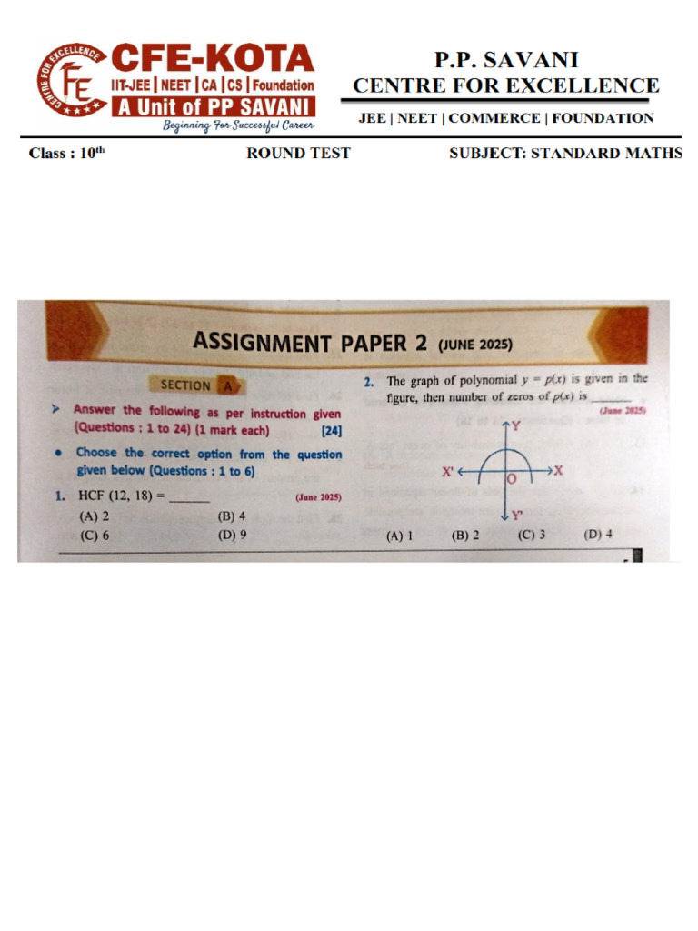 Mathematics Problem Set and Solutions | PDF | Circle | Quadratic Equation