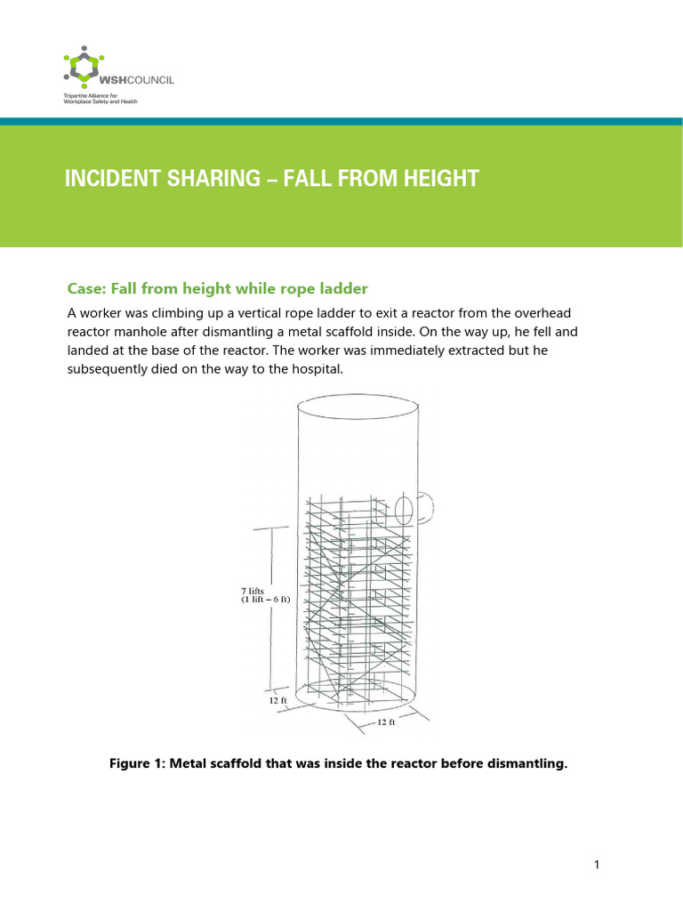 Fall from Height: Safety Lessons Learned | PDF