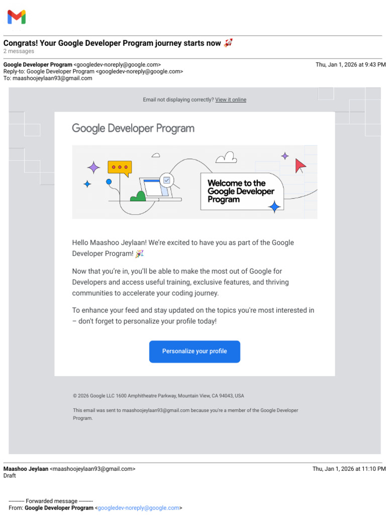 Welcome to Google Developer Program | PDF | Communication Software ...