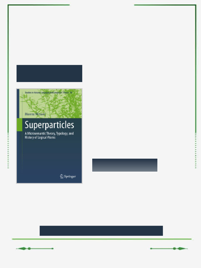 Superparticles: A Microsemantic Theory, Typology, and History of ...