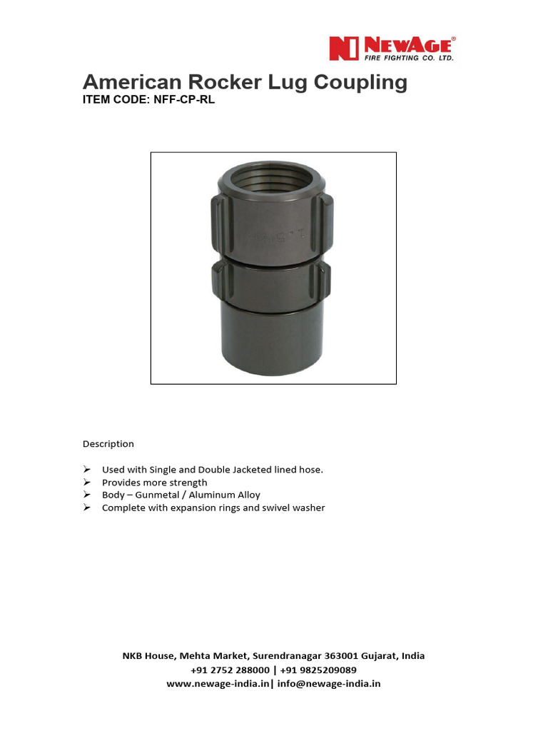 American Rocker Lug Coupling Details | PDF