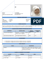Personal Particulars Resume