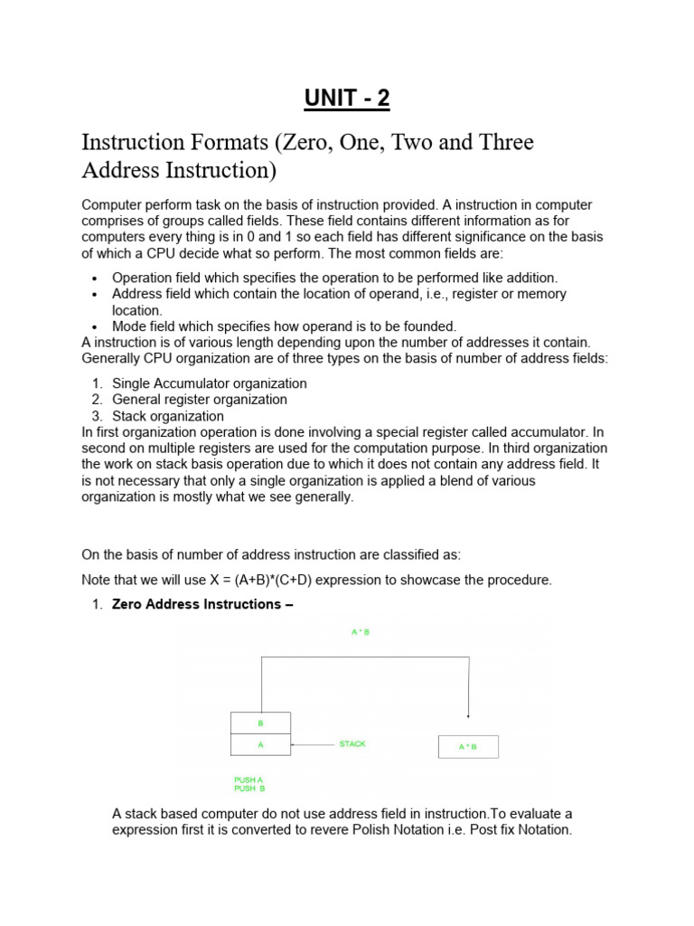 Instruction Formats in Computer Architecture | PDF | Computing ...