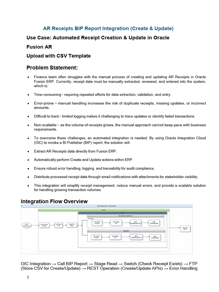 Automated AR Receipts Integration Guide | PDF | Enterprise Resource ...