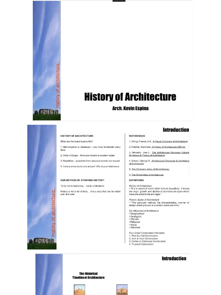 Pointers for History of Arch | PDF