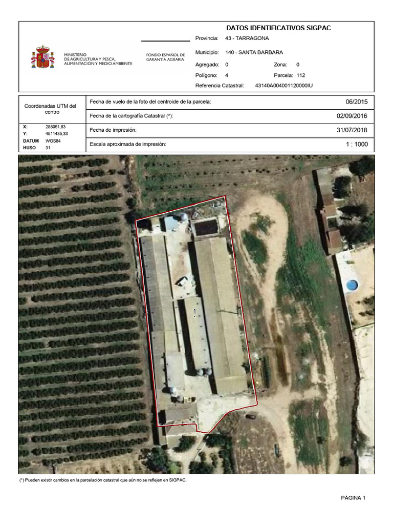 Ficha Sigpac | PDF | Geofísica | Tecnología geográfica
