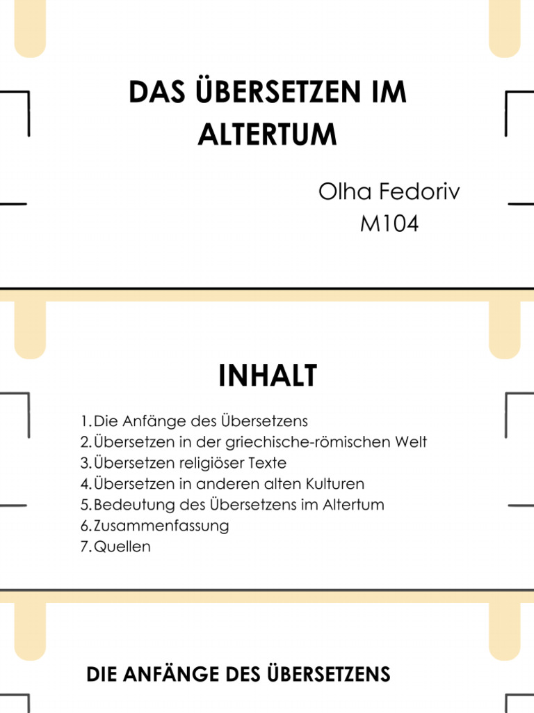 Das Übersetzen Im Altertum | PDF