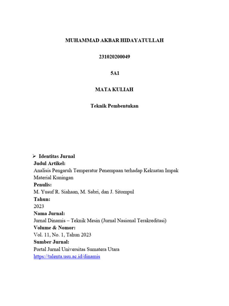 Review Jurnal M Akbar Hidayatullah | PDF