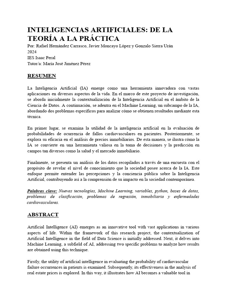 Aplicaciones de IA en Salud y Bienes Raíces | PDF | Inteligencia ...