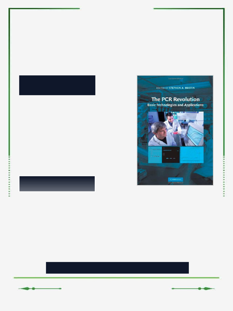 The PCR Revolution Basic Technologies and Applications 1st Edition ...