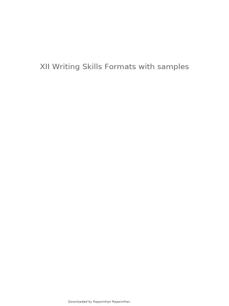12CBSE WRITING FORMATS 2025 | PDF | Trees