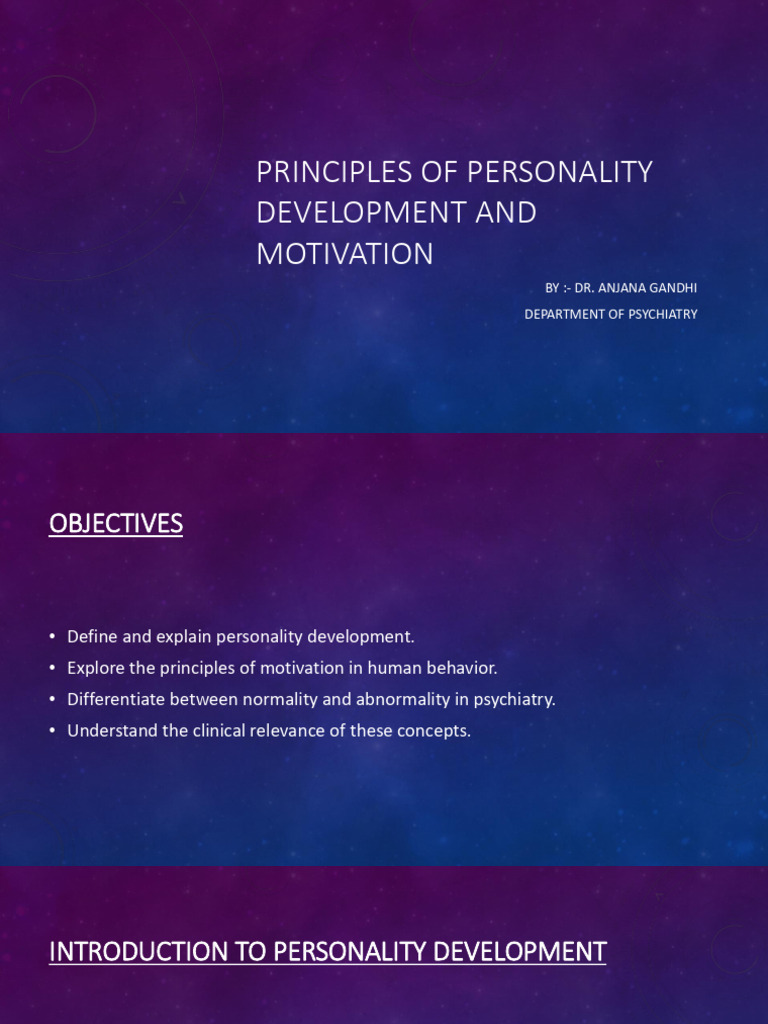 Personality Development and Motivation-1 | PDF | Motivational | Motivation