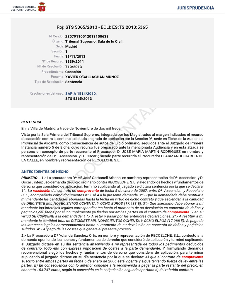13 de Noviembre 2013 | PDF | Sentencia (ley) | Caso de ley