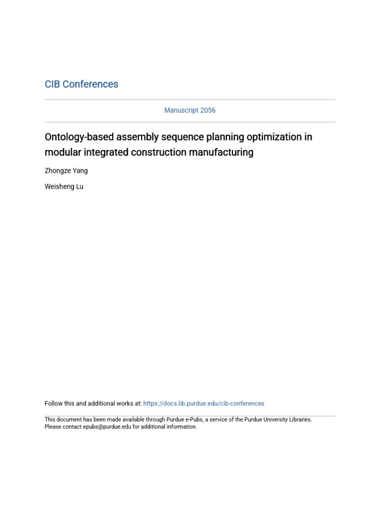 Ontology-Based Optimization in MiC Assembly | PDF | Ontology ...