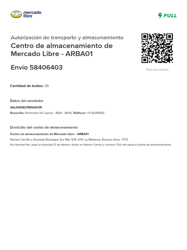 Autorización de Transporte ARBA01 | PDF