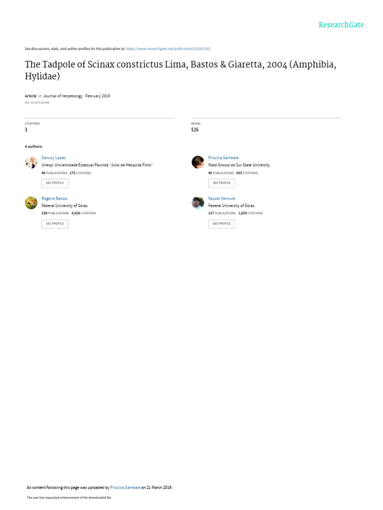 Santosetal2019ThetadpoleofS Constrictus1 | PDF | Anatomical Terms Of ...