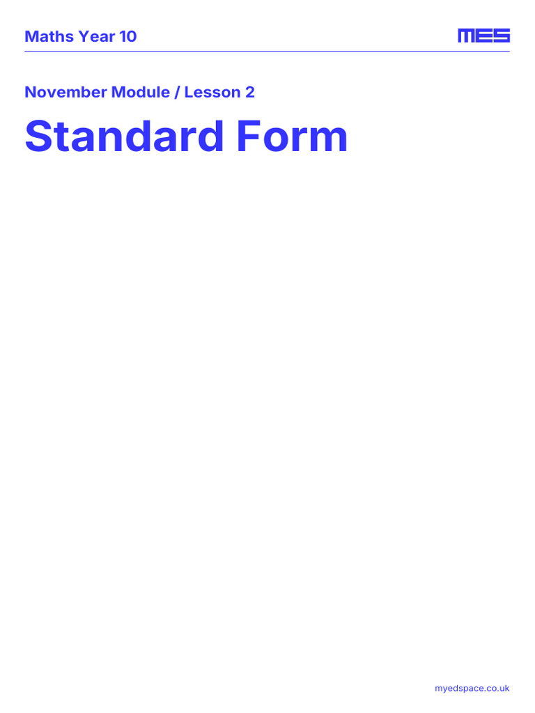Nov Module l2 Standard Form 68fa41fab4e01303783201 | PDF
