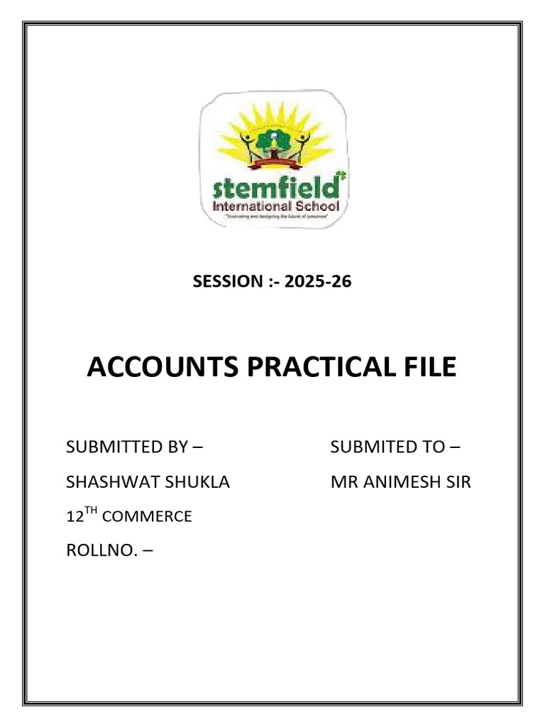 Shashwat Shukla Front Page Accounts | PDF