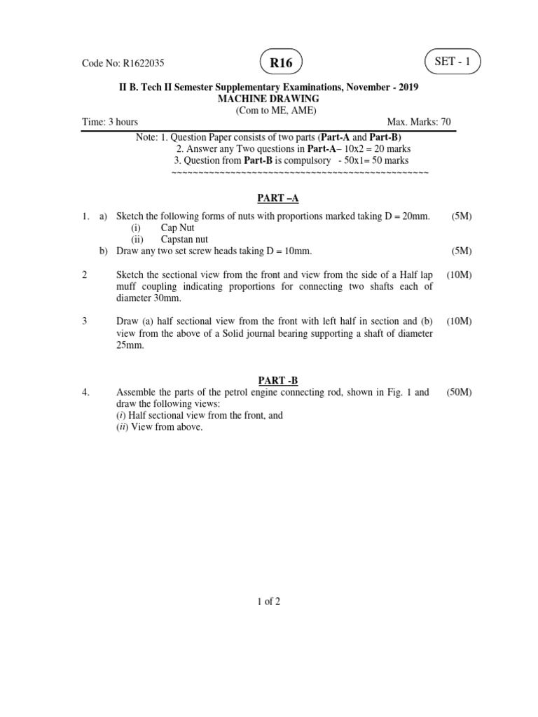 Machine Drawing r16 Nov 2019 | PDF