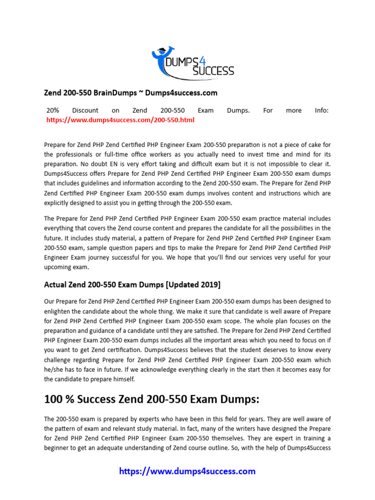 Zend 200-550 Exam Dumps & Prep Guide | PDF | Php | Software Development