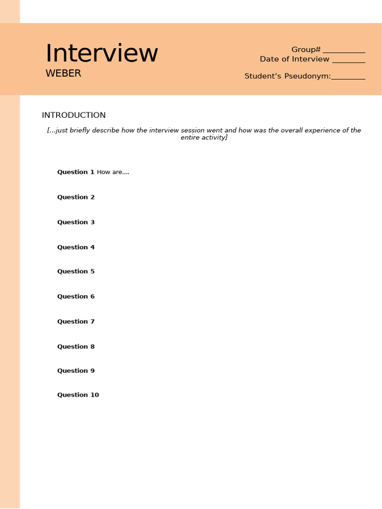 Intake Interview Report Overview | PDF