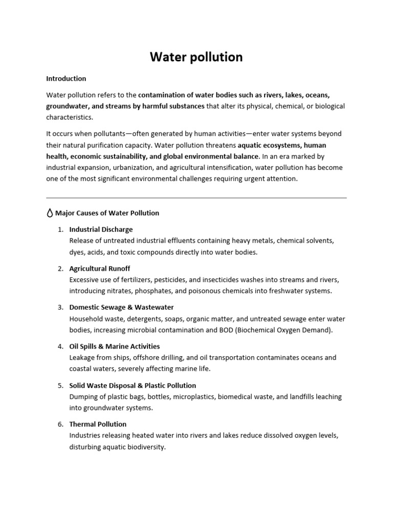 Water Pollution | PDF | Water Pollution | Eutrophication