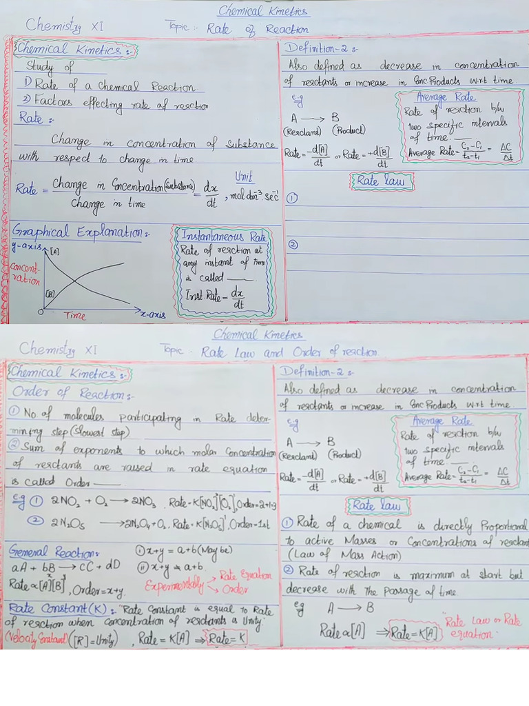 Chemistry CH:07 Chemical Kinetics | PDF