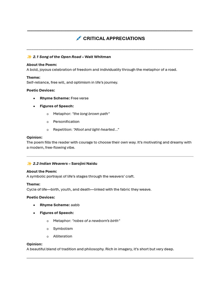 Critical Poetry Analysis and Test Prep | PDF | Poetry | Linguistics