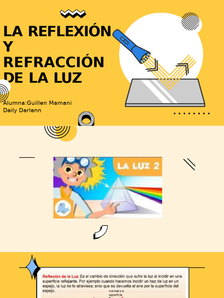 Reflexion y Refraccion de La Luz Guillen Mamani Daily Darlenn | PDF