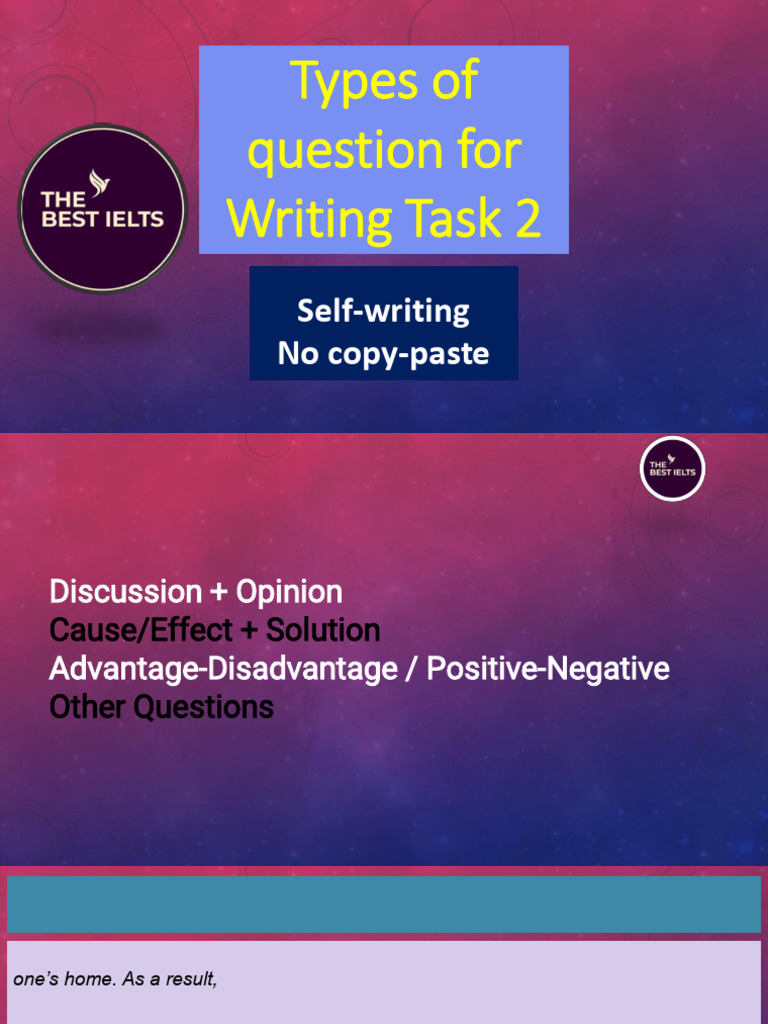Writing Task 2 Question Types Guide | PDF