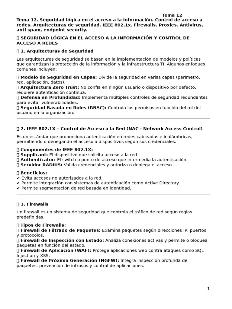 Tema 12 Seguridad Lógica en El Acceso A La Información - Control de ...