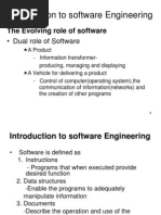 Introduction To Software Engineering: The Evolving Role of Software