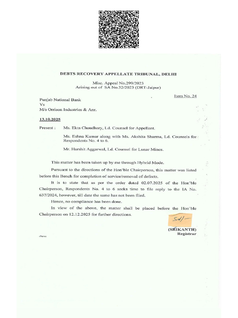 Order Dated 13.10.2025 | PDF