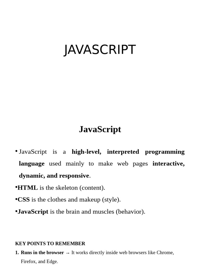 Understanding JavaScript Basics | PDF