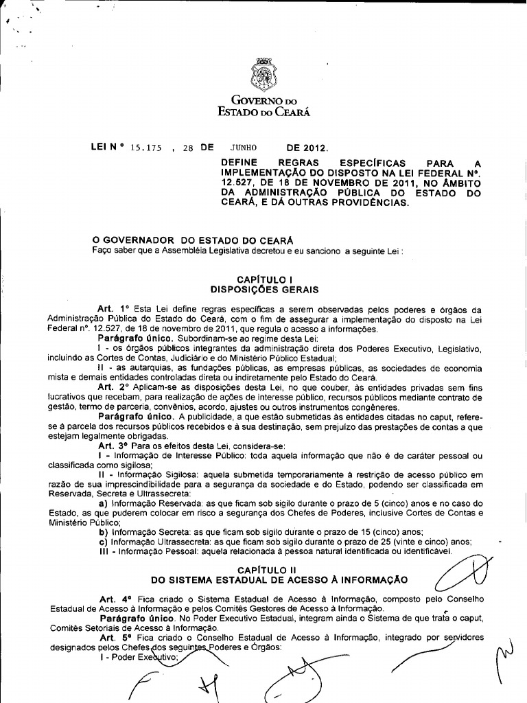 Lei N 15.175 2012 | PDF