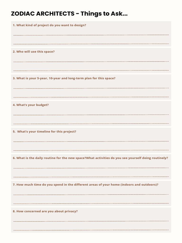 Essential Questions for Architects | PDF