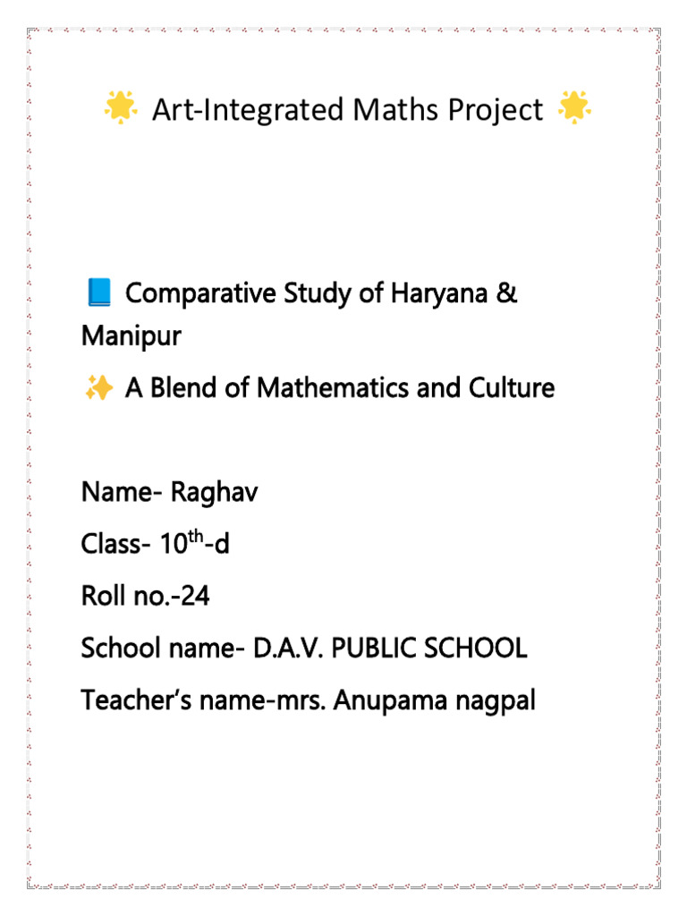 Art & Math: Haryana vs Manipur Study | PDF | Shape