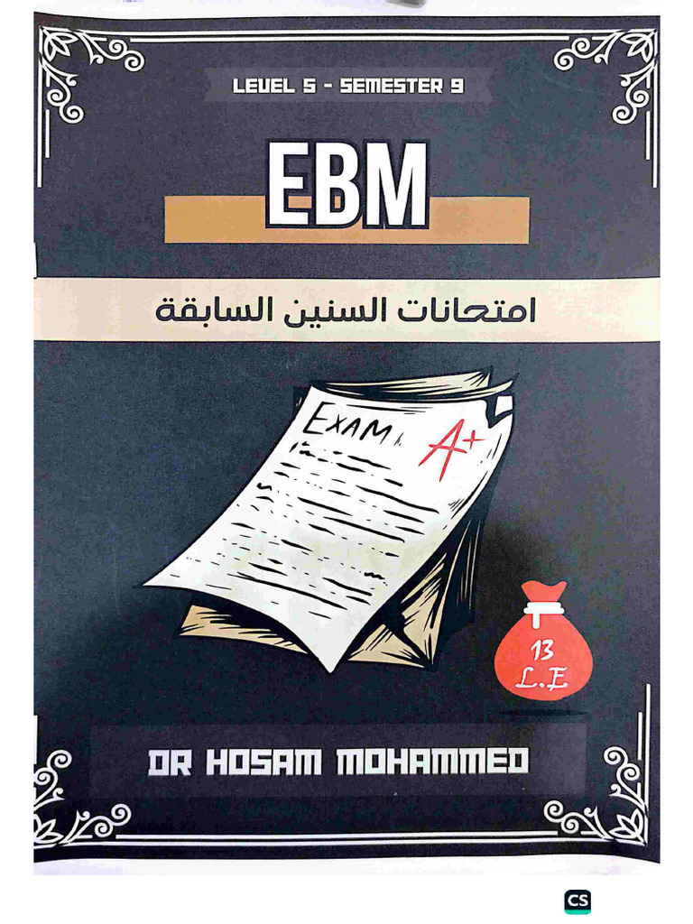 EBM Past Exams and Study Questions | PDF | Meta Analysis | Systematic ...