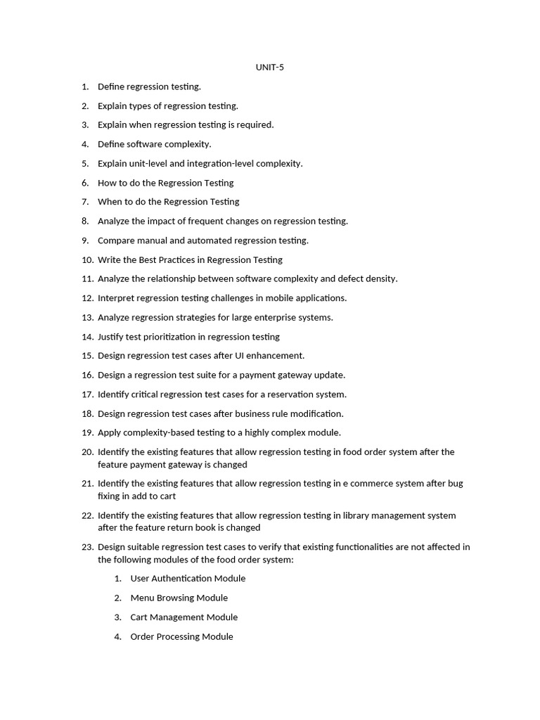 Comprehensive Guide to Regression Testing | PDF