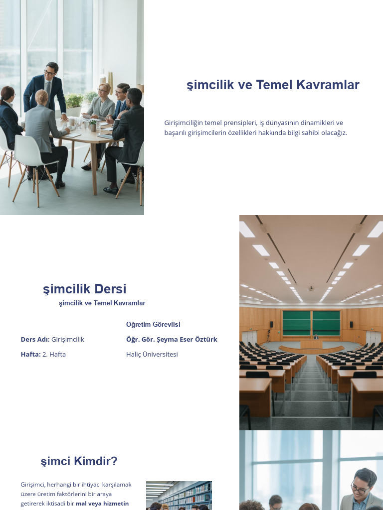 Hafta Girisimcilik Ve Temel Kavramlar 1 | PDF
