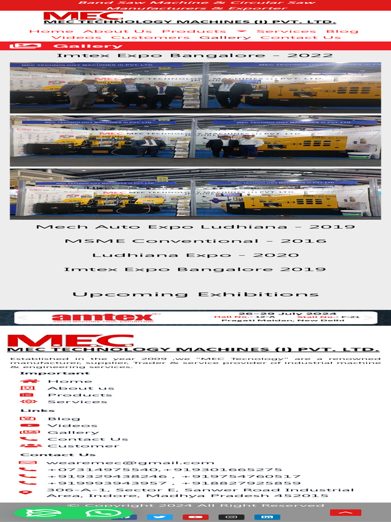 MEC Technology: Industrial Machinery Experts | PDF