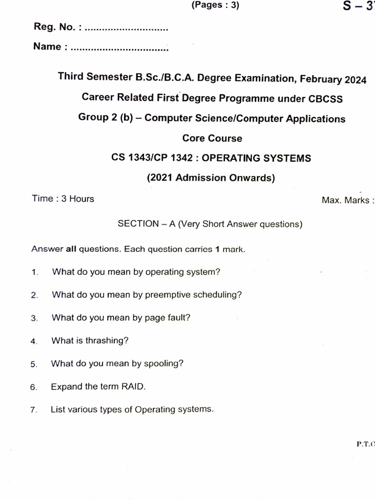 Operating Systems (1) | PDF | Operating System | Process (Computing)