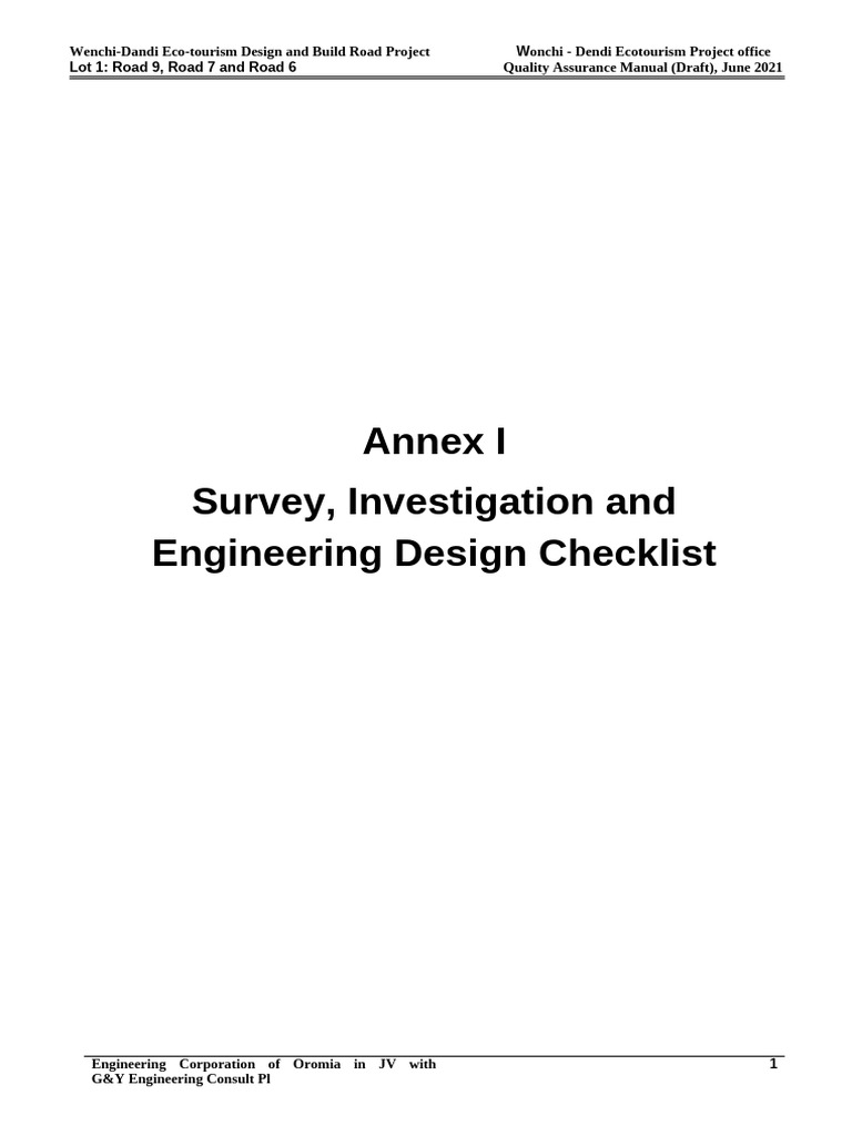QAM Annex I | PDF | Civil Engineering