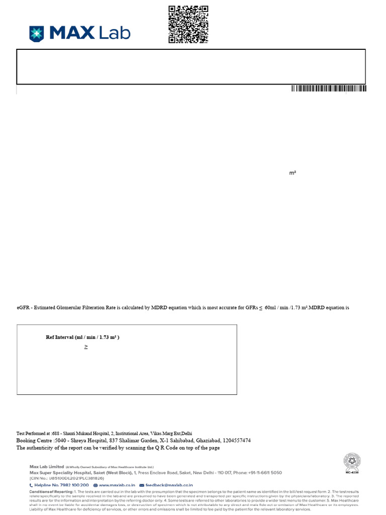 Kidney Function Test Results Summary | PDF | Nephrology | Kidney